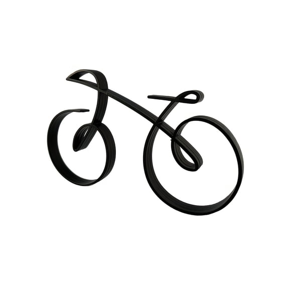 2D Flat, 1pc art craft decoration, iron simple wireframe design elegant bicycle sculpture, iron bicycle ornaments, desktop ornaments, suitable for study, courtyard, living room, bedroom, bathroom