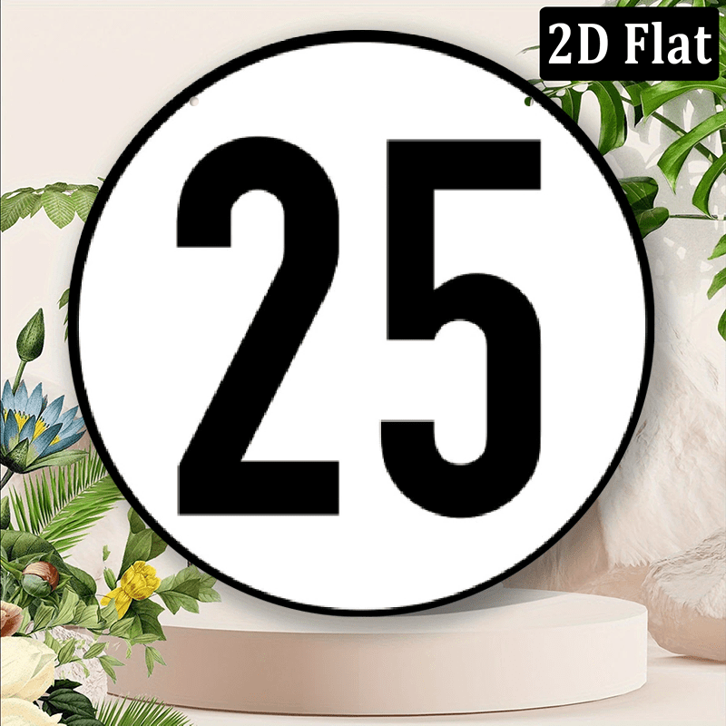 2D Flat, 25km/h Speed Limit Sign - Round Iron Road Sign with Bold Black ...