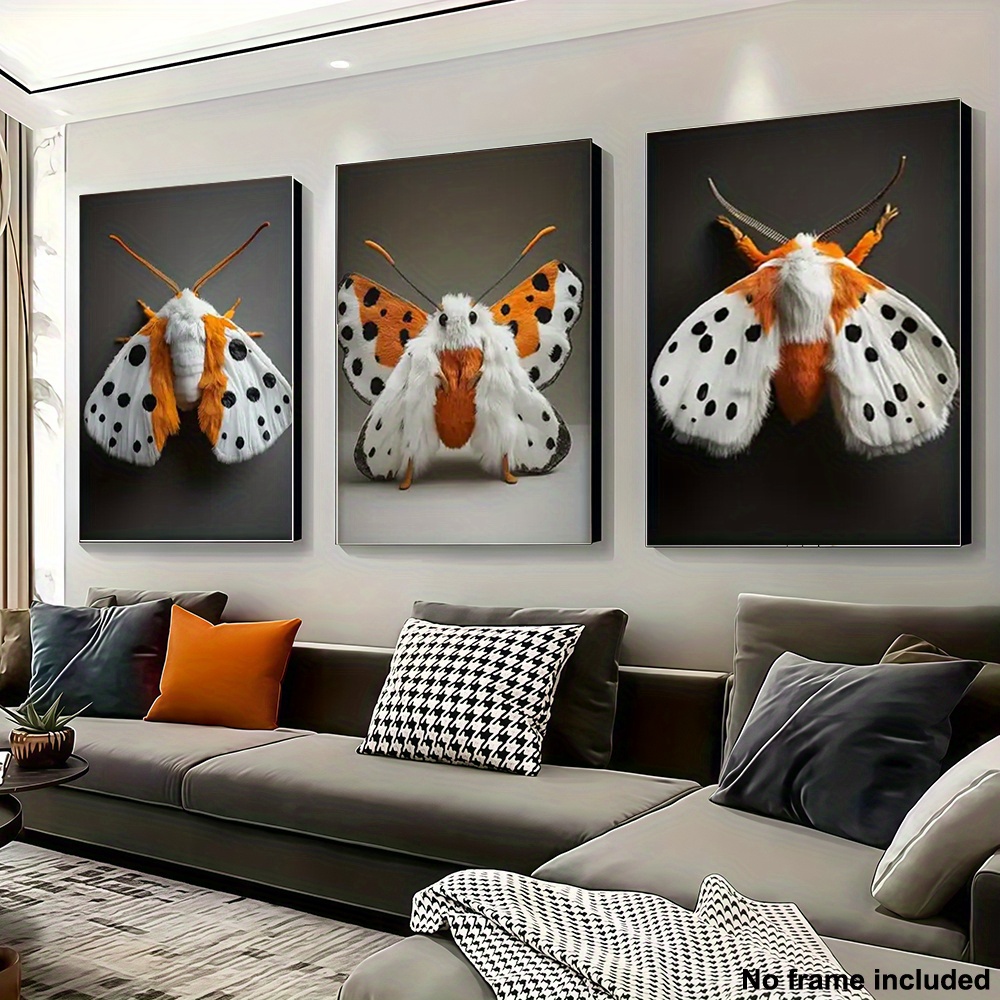 [2D Flat] 3pcs,2D Frameless Canvas Painting, Living Room Decoration ...