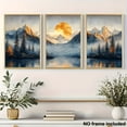 thumbnail image 1 of 2D Flat, 3pcs, Decorative Painting, 2D Frameless Canvas Art, Premium Artwork Set of 3 White Mountain Landscape Paintings, Serene Natural Scenery with Vibrant Colors - Perfect for Living Room, Bedroo, 1 of 4