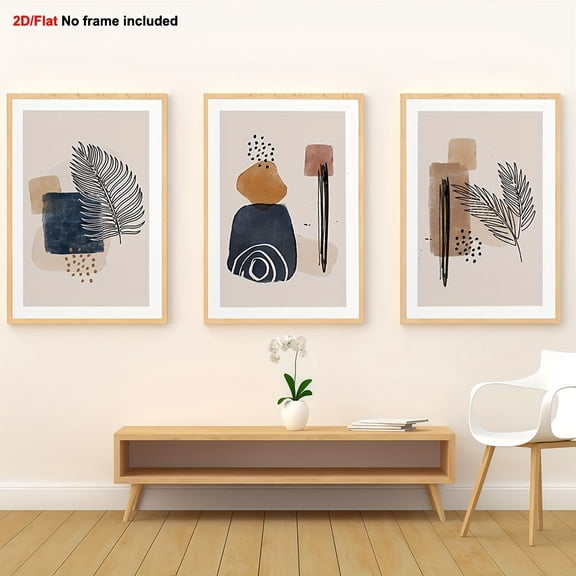 [2D Flat] 3pcs Frameless Decorative Canvas Wall Art Set, Autumn Canva Wall Art, Room Wall Picture, Decorative Wall Picture, Wall Picture, Poster For Bedroom, Asymmetric Decorative Picture, Lounge Ro