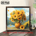 thumbnail image 1 of 2D Flat, 8 x 8 Inch Sunflower Wall Art with Wood Frame - Vibrant Yellow Floral Dcor for Mother's Day, Teacher Appreciation, Summer Home Dcor - Bedroom, Kitchen, Living Room Hanging Ornament, Sunfl, 1 of 9