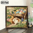 thumbnail image 1 of 2D Flat 8x8Inch Farmhouse Wooden Rabbit Egg - Rustic Spring Wall Decor with Rabbit, Egg Cart Spring Garden Design, Suitable for Entrance, Kitchen, Porch, Patio - Outdoor Decoration for Easter an, 1 of 9