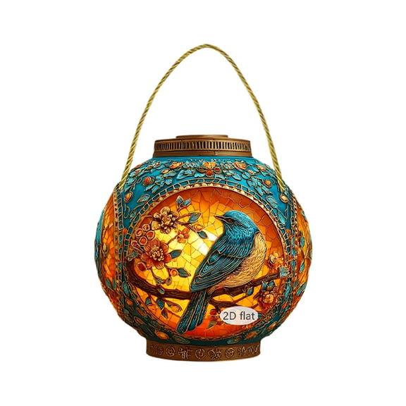 2D Flat Acrylic Garden Door and Window Pendants, Cute 2D Graphic Design with Two Small Birds On A Branch Paired with Leaves and Berries, Decorations Props and Ornaments for Home