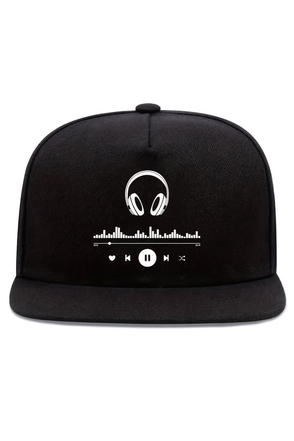 2D Flat American Flat Brimmed Baseball Cap, Summer Men'S New Style, Big Head Circumference Increased, Deepened Brim to Show Face, Small Trend, Versatile HipHop Street Dance Hat, Spring And Autumn