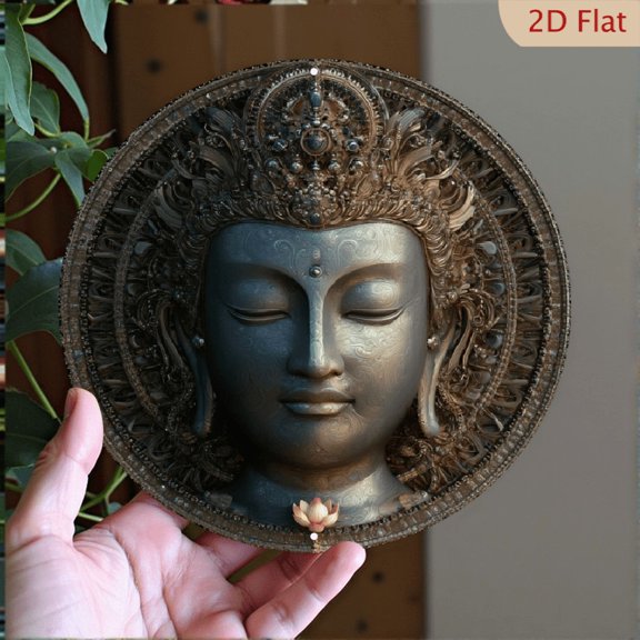 2D Flat Design, One Piece Statue Theme, Round Aluminum Metal Decorative Plaque, Home Decor Suitable for Bar, Kitchen, Caf, Family Room, Office Decoration, Holiday Gift, 8X8 Inches