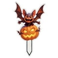 thumbnail image 1 of 2D Flat Halloween Garden Stakes, Small Witch and Pumpkin Man Yard Decor, Outdoor Lawn Decoration for Halloween Festival - D, 1 of 4