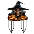 thumbnail image 1 of 2D Flat Halloween Garden Stakes, Small Witch and Pumpkin Man Yard Decor, Outdoor Lawn Decoration for Halloween Festival - E, 1 of 4