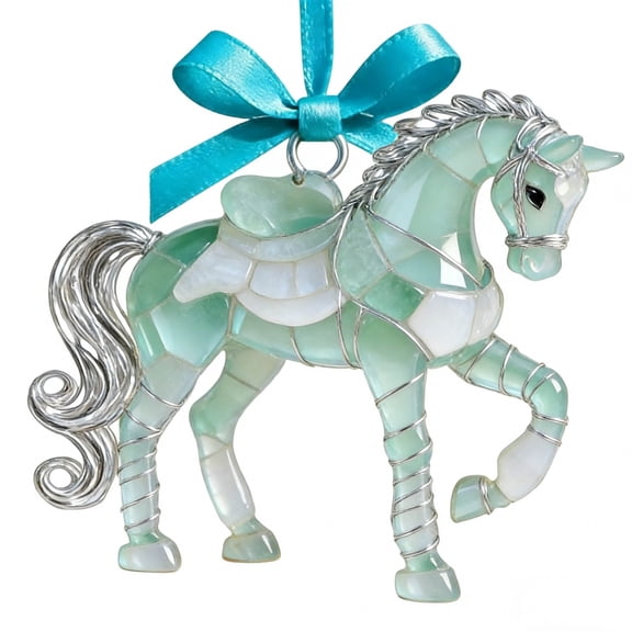 2D Flat Handmade Sea Glass Ocean Ornament - Coastal Beach Theme Home Bedroom Bathroom Tabletop Decor Gift for Beach Enthusiasts Use