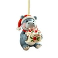 thumbnail image 1 of 2D Flat I Want A Hippo for Christmas Ornaments 2024, Keepsake for Women, Men and Friends, Hippopotamus Christmas Tree Ornaments, Christmas Tree Decorations - E, 1 of 4