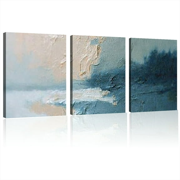 2D Flat,Modern Minimalist Abstract Wall Art  Frame Canvas Print, Geometric Pattern in Soft Pastel Tones, Horizontal Wall Decor for Living Room, Bedroom, Office &amp; Dining Room12x16inchx3pcs