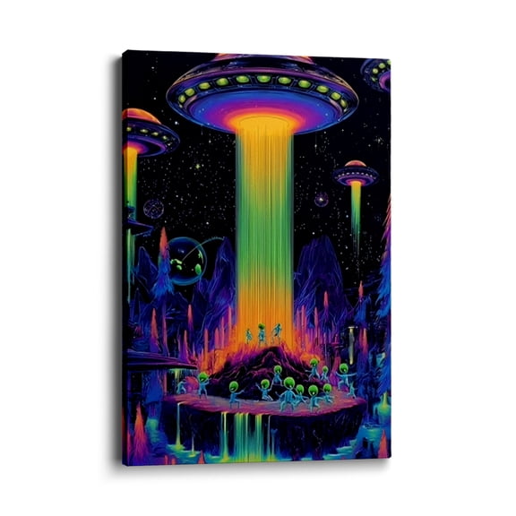 2D Flat, A Psychedelic Black Light Poster That Is Perfect for Decorating Your Living Room, Bedroom, Bathroom, Hallway, Office, Bar, Cafe, And Restaurant. It Makes an Ideal Gift for Thanksgiving,