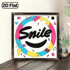 2D Flat, Rustic Round Hanging Wood Sign Smile Happy Smiley Face Sunny Sunshine Positive Vibes Fun Novelty Gift Wreath Sign Wooden Plaques Hanging Wall Decor for Home Gate Garden Bars