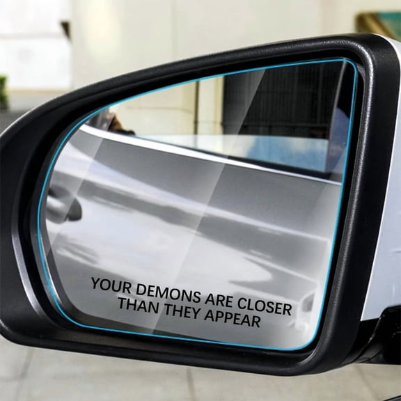 2D Flat Sticker Your Demon Is Closer Than You for Mirror Stickers - Car Stickers