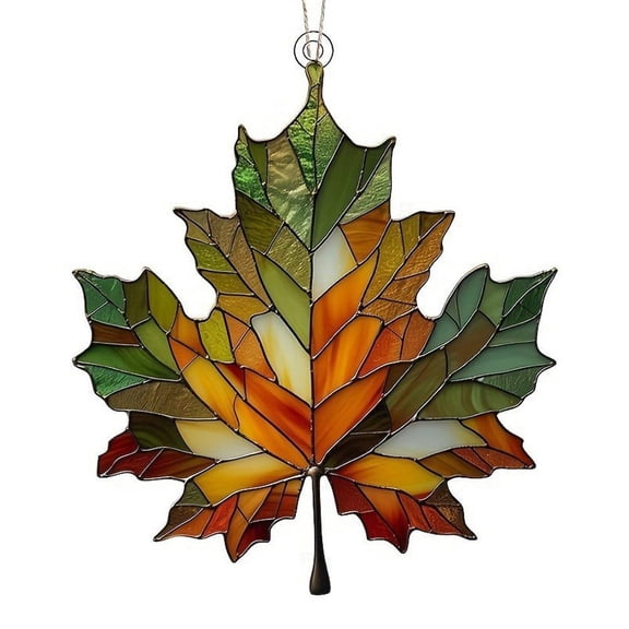 2D Flat,Thanksgiving Acrylic Maple Leaf Light Catcher, Classic Autumn Celebration Year & Decor,Christmas New & Gifts suncatchers maple Decoration window fall decor fall suncatchers window fall