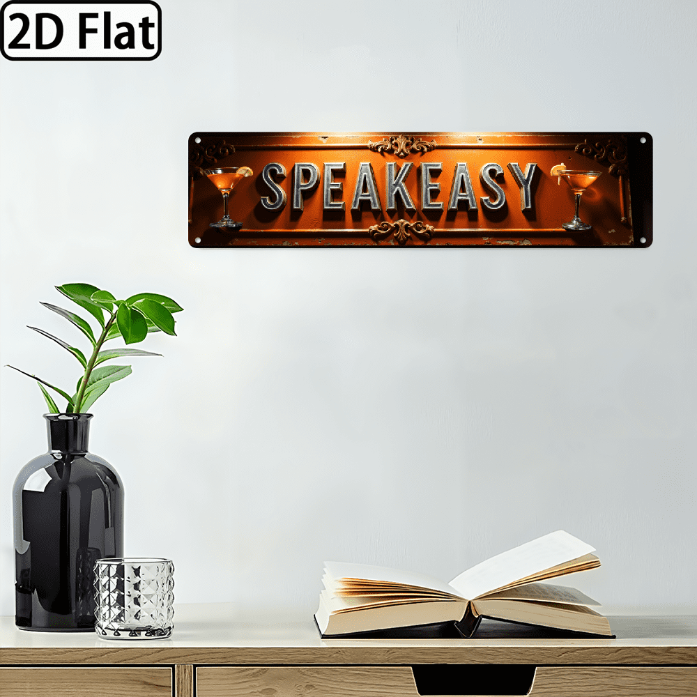 2D Flat - Vintage 2D Flat Humorous Cocktail Glasses with a Speakeasy ...