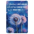 thumbnail image 1 of [2D Flat]Vintage Dandelion Metal Wall Art - 'Sometimes I Just Look Up and Smile' Inspirational Sign with Dandelions & Starry Night Design, 12x8 Inch Rustic Tin Decor for Home, Garden, Office, or Bar, 1 of 7