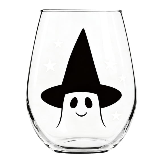 2D Halloween Glass Art Cup, Halloween Cups Glass | Luxury Holiday Glassware for Drinks, 2D Stemless Wine Glasses, Glassware for Coffee, Tea, Juice, Milk,