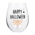 thumbnail image 1 of 2D Halloween Glass Art Cup Holiday Glassware for Decor Gift | Handmade Halloween Glass Cup for Drinks Coffee, Tea, Wine & Cocktails Holiday Party Glassware & Gifts, 1 of 4