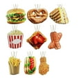 thumbnail image 1 of 2D Hamburger Christmas Wooden Ornament Acrylic Commemorative Hanging Decor, for Christmas Tree, Patriotic Holidays, and Collectors Gift 18pcs, 1 of 6
