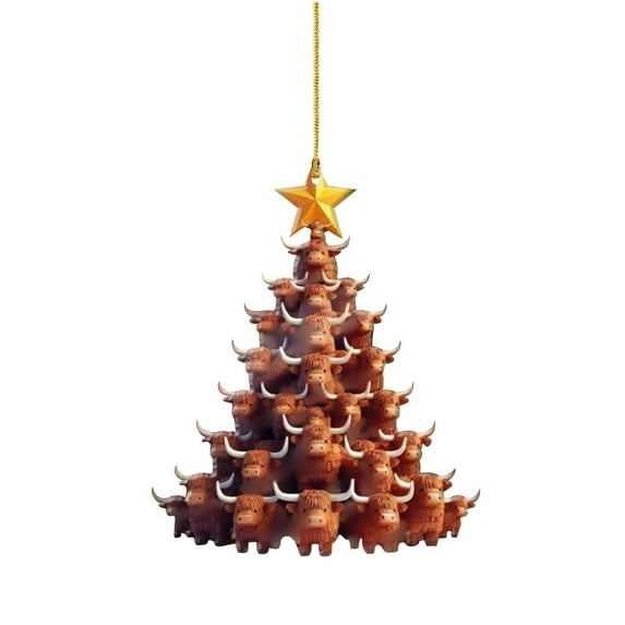 2D Interesting Animal Shaped Christmas Tree Ornaments, Christmas Tree Animal Pendant, 2025 Christmas Decorations Christmas Decorations Indoor Christmas Party Gift Decor