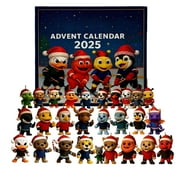 2D National Hockey League Christmas Advent Calendar Daily Surprises Mystery Collectible Toy Set Xmas Tree Ornaments 24 Pairs Blind Box New Year Holiday Party Decor