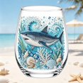 thumbnail image 1 of 2D Ocean Creature Stemless Tumbler Handcrafted Marine Animal Themed Glass Cup Novelty Drinking Glass for Coastal Home Bar Decor Ocean Lover Gift, 1 of 6