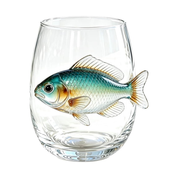 2D Octopus Stemless Glasses Set, Blue Ringed Octopus Glassware with Marine Animal Design, Coastal Home Decor Bar Glass for Ocean Theme Party, Octopus Glass