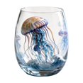 thumbnail image 1 of 2D Octopus Stemless Glasses Set, Blue Ringed Octopus Glassware with Marine Animal Design, Coastal Home Decor Bar Glass for Ocean Theme Party, Octopus Glass, 1 of 6