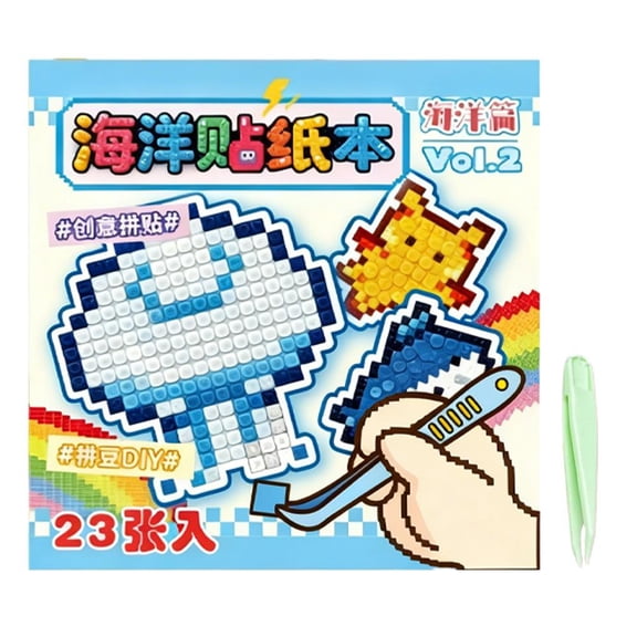 2D Pixel Stickers For Adults & Kids, Creative Scene Book Hot Sticker Sale