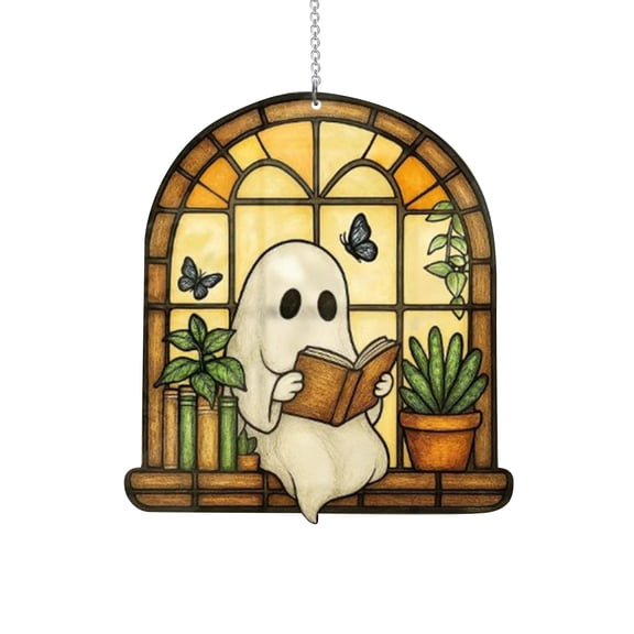 2D Reading Book Suncatcher Hanging Decor