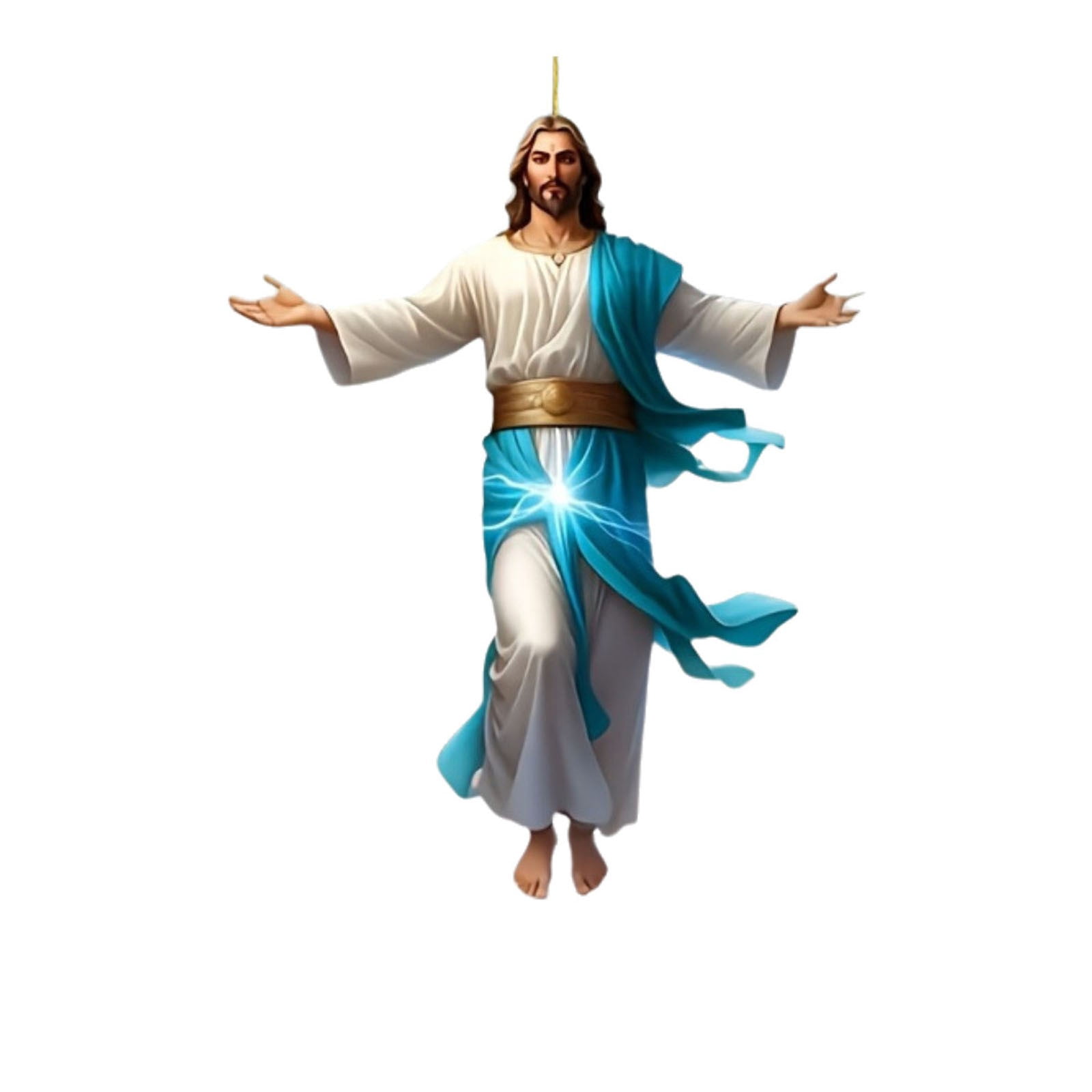 2D Retro Jesus Car Hanging Decor, Faith Gift for Christian, Acrylic ...