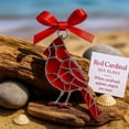thumbnail image 1 of 2D Sea Glass Bird Shaped Ornament - Decorative Hanging Pendant, Sea Themed Bird Figurine for Home and Window, 1 of 2