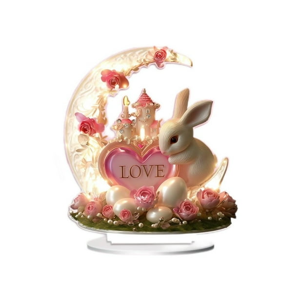 2D Valentine's Day Cupcake Table Decorations Aggrek Wear Decorations Acrylic Desktop Decoration Village for Indoor Holiday Tabletop Decor Valentine Signs for Christmas Farmhouse Home Kitchen