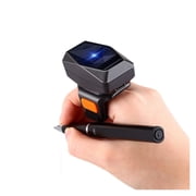 2D Wearable Ring Barcode Scanner, Mini Portable 3-in-1 USB Wired & 2.4G Wireless Bluetooth Finger Scanner ,Easy to Operate