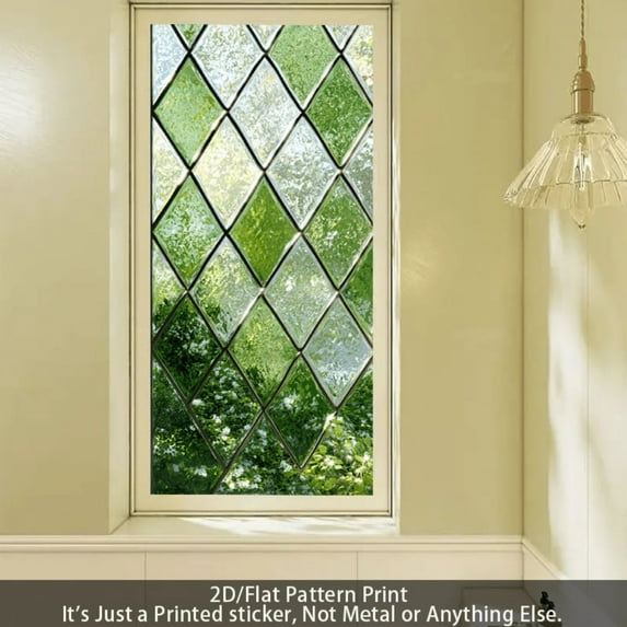 2D flat, 1 piece of frosted glass sticker - 17.71×39.37in (45×100cm). Electrostatic adsorption, PVC window stickers, 9mil thickness, semi-transparent glass privacy stickers, suitable for home festiva