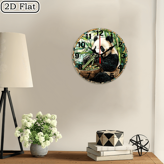 2D flat 1 squirrel wood clock for home and seasonal decoration, suitable for courtyard, shopping mall, caf é, home, best gift, friend room decoration Halloween 10 * 10 inches