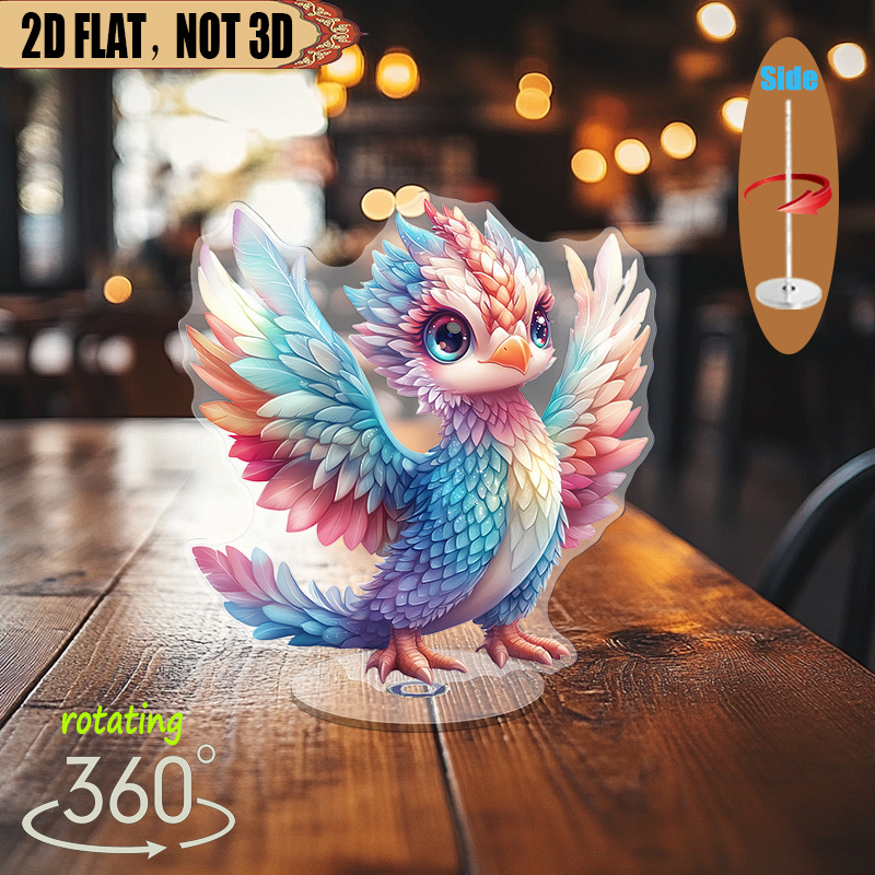 [2D flat] 1PC Acrylic rotating tabletop display featuring an elegant ...