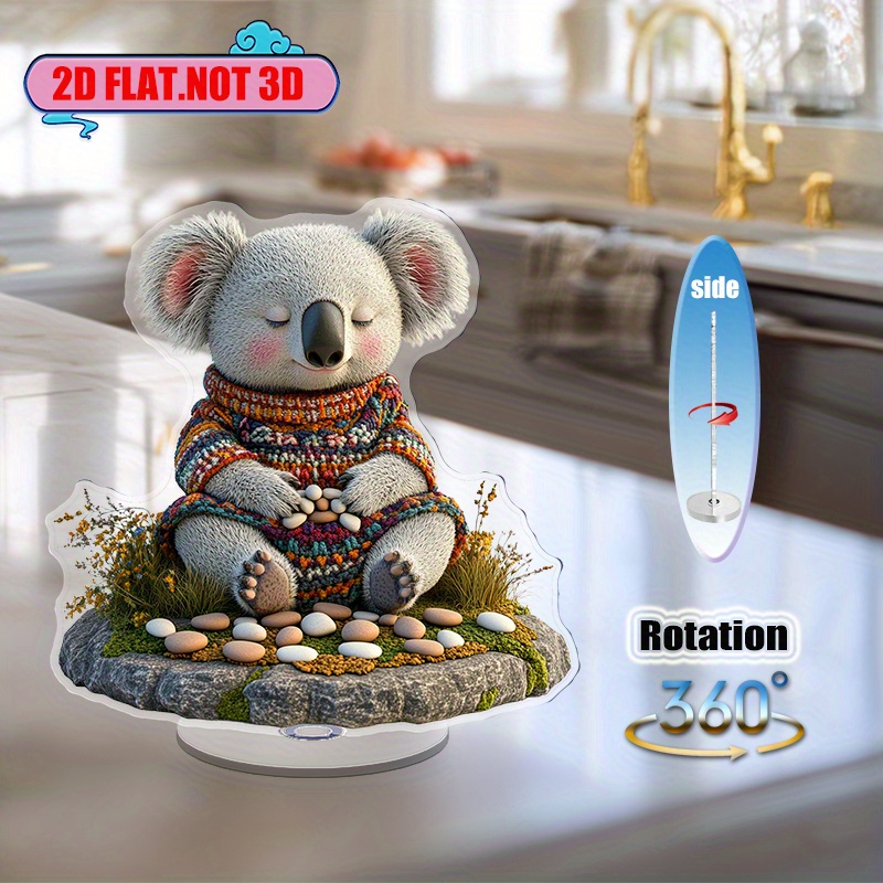 [2D flat] 1PC Rotating acrylic display featuring an anthropomorphic ...