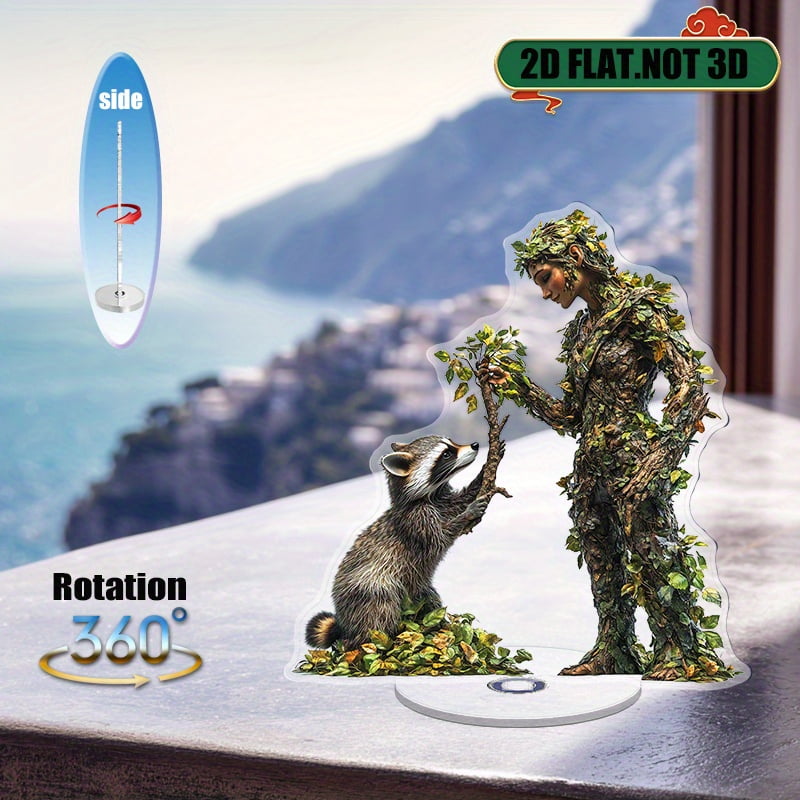 [2D flat] 1PC Rotating acrylic display featuring a youthful forest ...