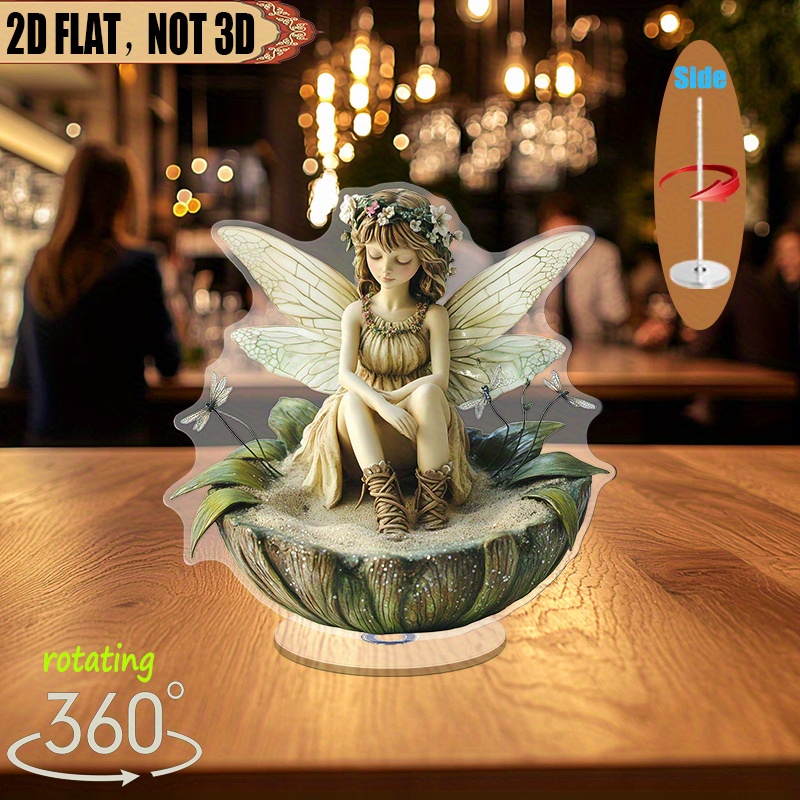 [2D flat] 1PC Rotating acrylic display piece featuring a breeze fairy ...
