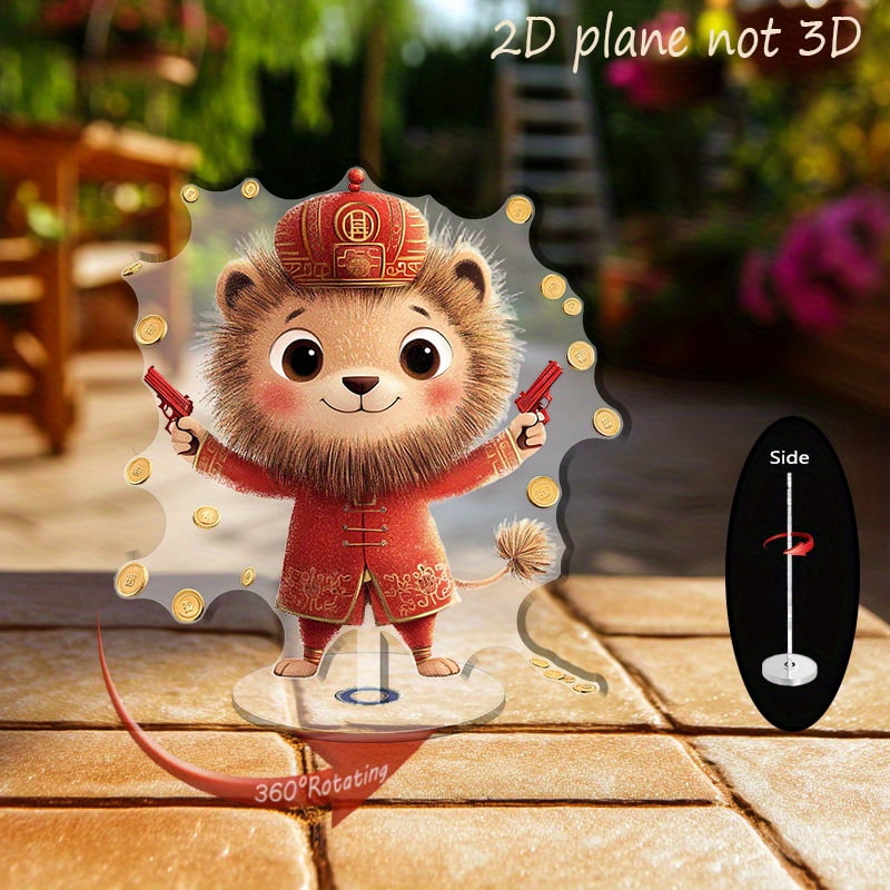 [2D flat] 1PC Rotating acrylic figure featuring a lively ...