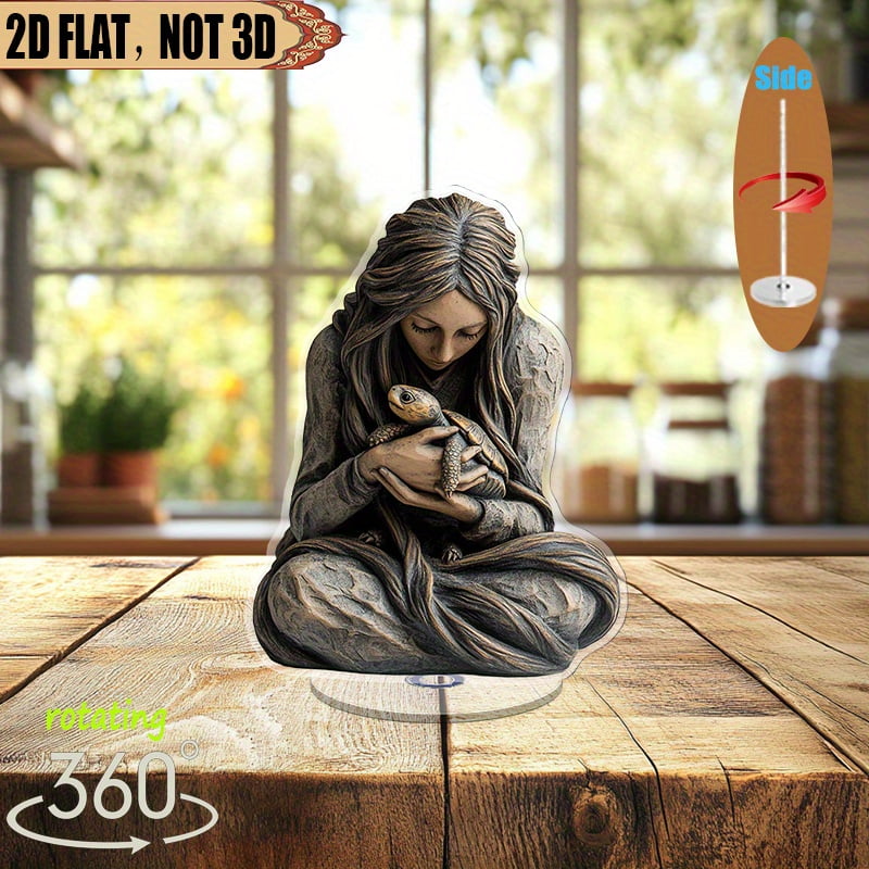 [2D flat] 1PC Rotating acrylic ornament featuring a guardian with a