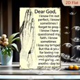 thumbnail image 1 of 2D flat 1pc, Dear God, I Know I'm Not Perfect_ Iron Home&Seasonal Decoration, for Home, Office, Bathroom, Bedroom, Farm, Garden Best Gift, for a Friend room decor halloween 8*12inch, 1 of 7