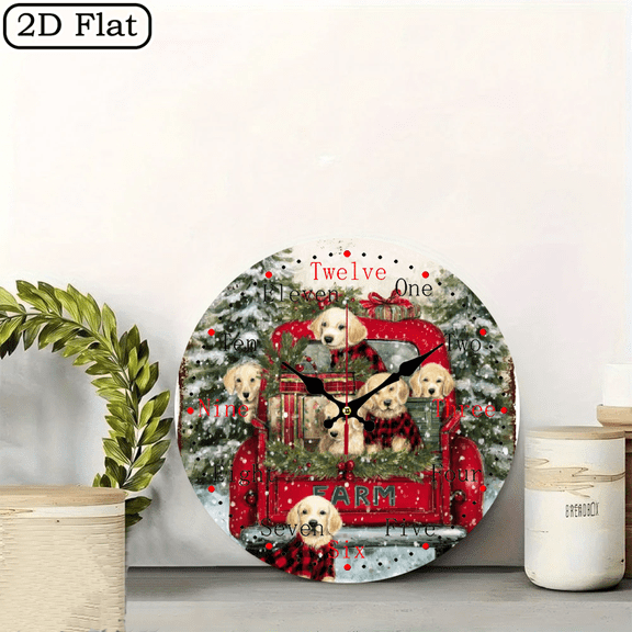 2D flat 1pc,White elf waiting for your adoption_ wood wall clock Home&Seasonal Decoration, For Yard, Mall, Garage, Coffee Shop, Home, Best Gift, for a Friend room decor halloween 10*10inch
