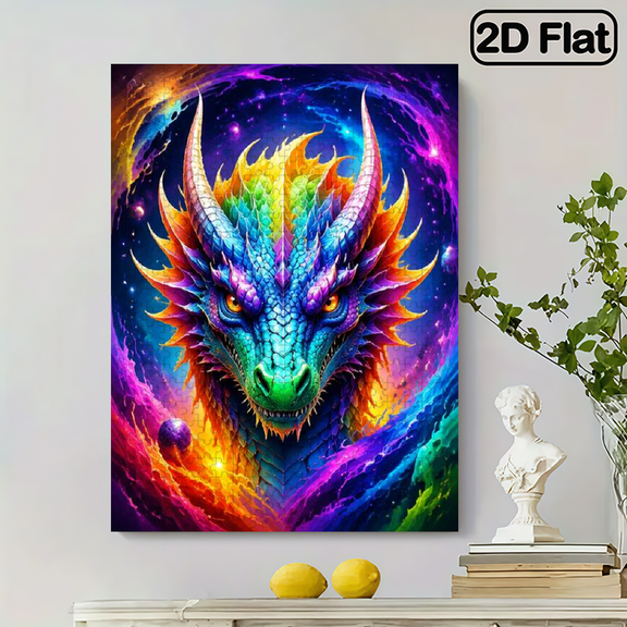2D flat, 500-piece vertical paper puzzle of Rainbow Dragon, suitable for family entertainment, Halloween, Thanksgiving, Christmas, size 15*20.5 inches