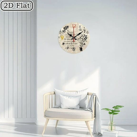 2D flat Halloween wooden clock, suitable for courtyards, shopping centers, cafes, homes, the best gift, suitable for decorating friends' rooms for Halloween 10 * 10 inches