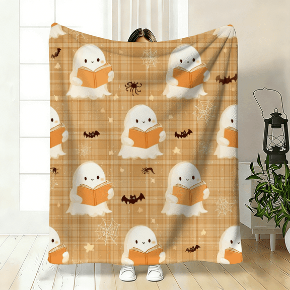 2D flat, "ghost Reading" flannel blanket. Soft and skin-friendly, suitable for scenarios such as sofas, beds, and offices. Specification dimensions: 30×40 inches, 40×50 inches, 50×60 inches.