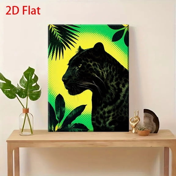 2D high quality Light Luxury Atmospheric Flower Leopard Decorative Painting