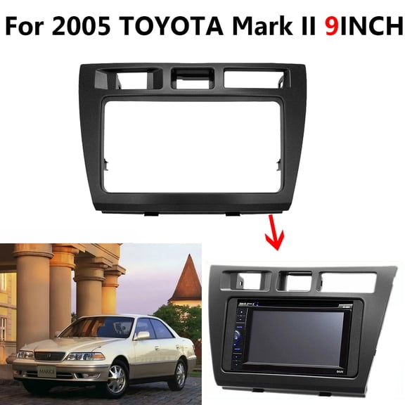 2DIN Car Radio Stereo DVD Fascia Frame for 2005 TOYOTA Mark II Black New Dashboard